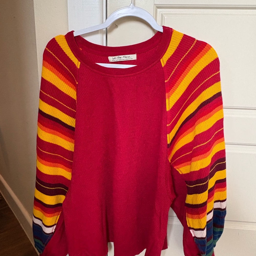 We The Free Multicolor Striped Sweater